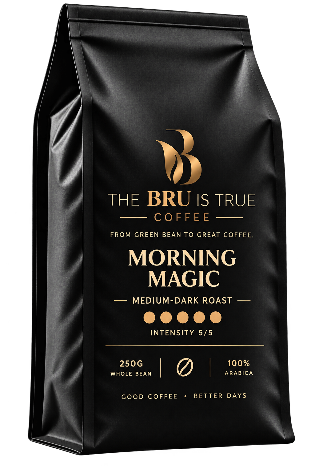 Morning Magic medium-dark roast coffee by The Bru Is True